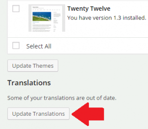 Wordpress Update Translations