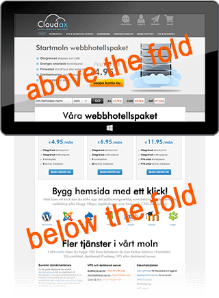 Vad betyder "above the fold"?